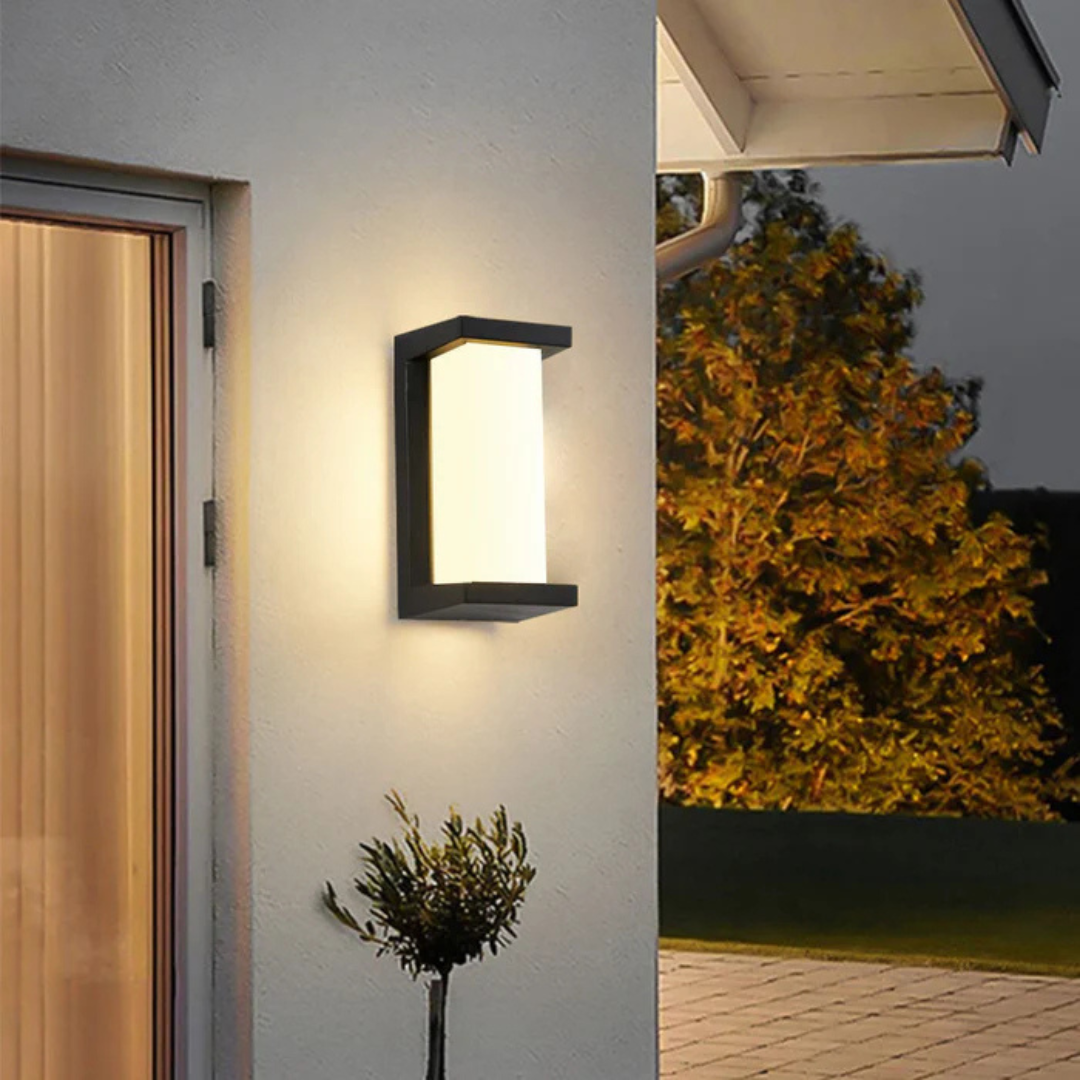 Buitenwandlamp met Bewegingssensor 12,5x26cm Warmwit LED Weerbestendig IP65 Zwart voor Tuin en Terras | Sansoti