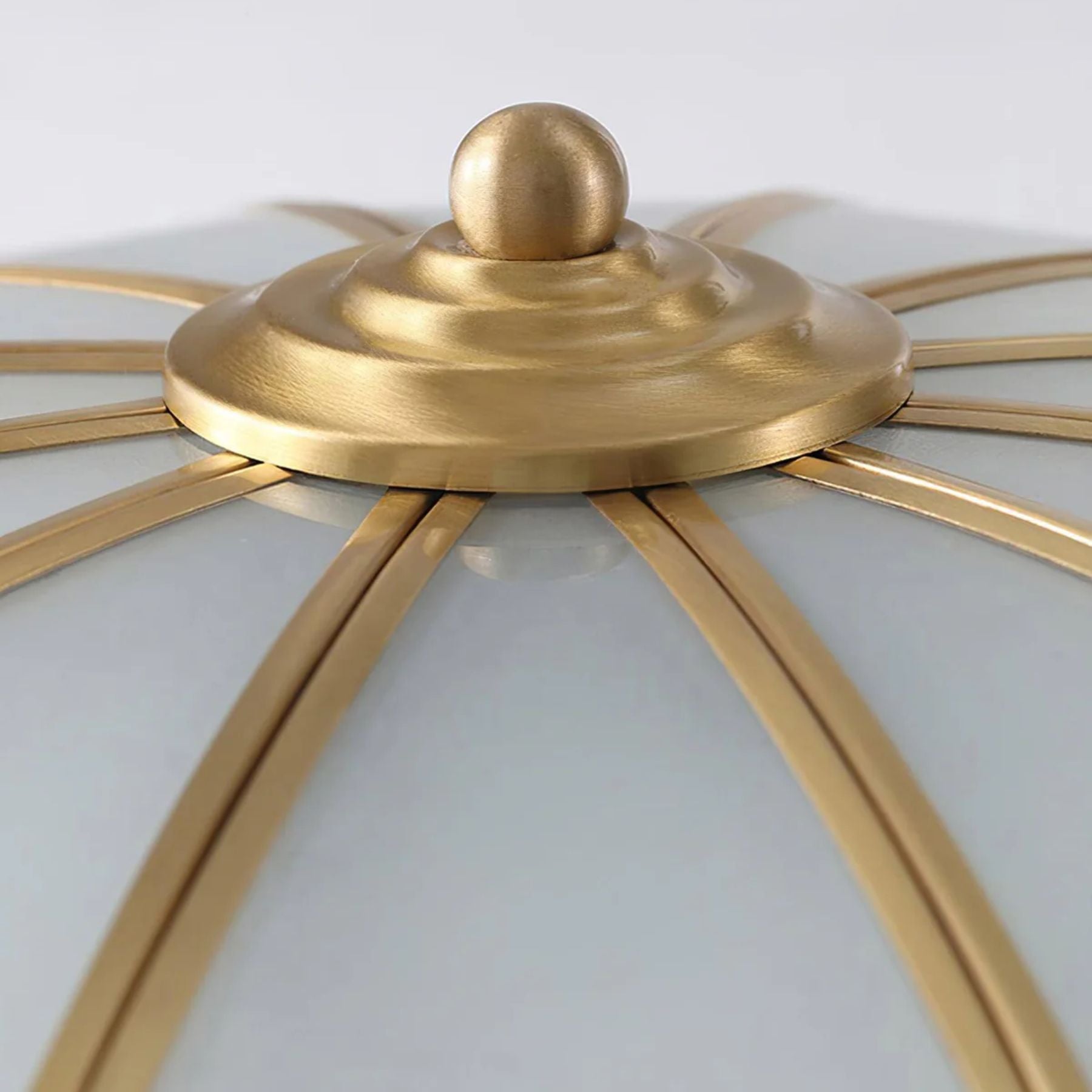 Deckenleuchte Glas Messing Gold Rund Klassisch Wohnzimmer Flur Esszimmer Vintage Design Beleuchtung Diffuses Licht | Restfield