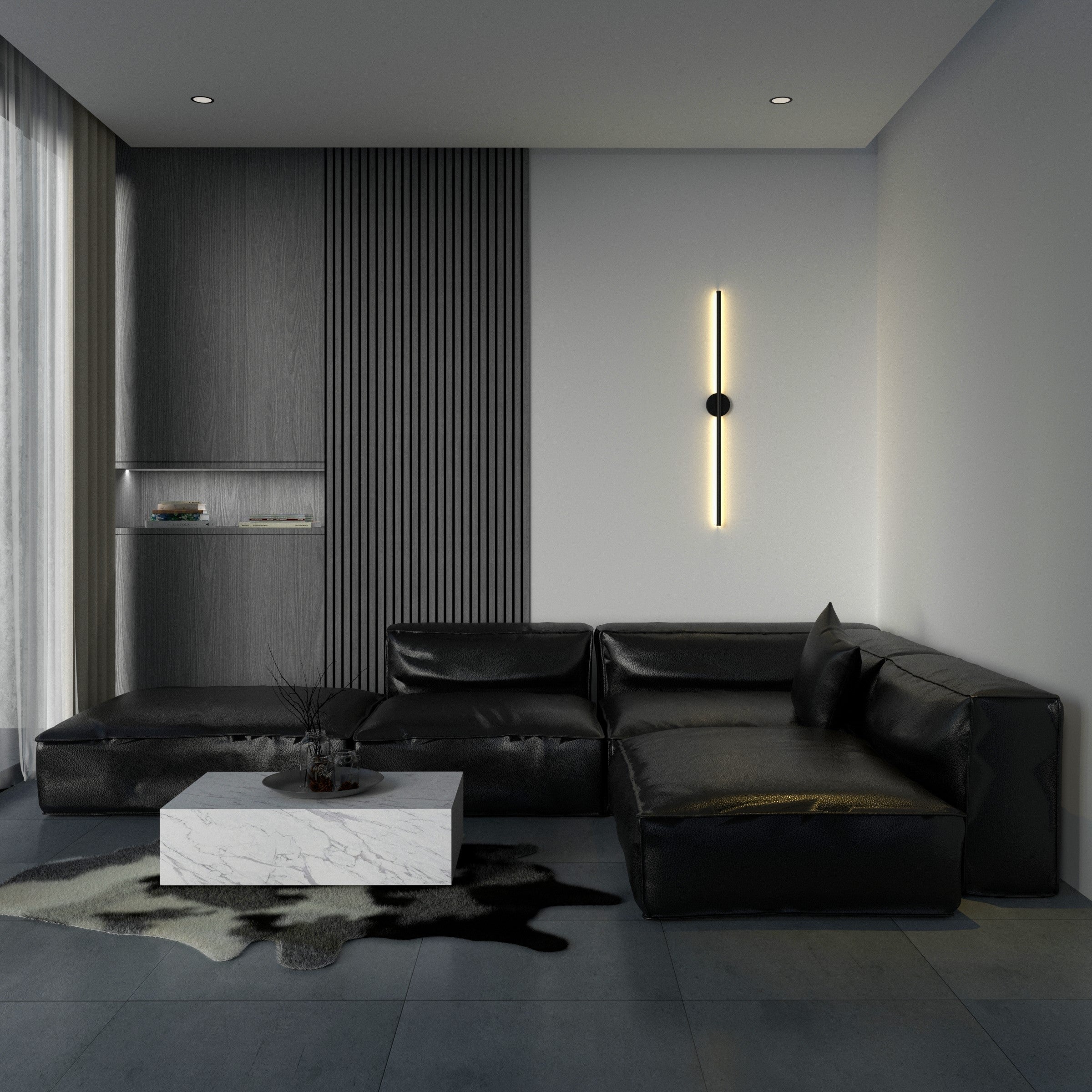 Moderne minimalistische runde Wandleuchte mit integrierter LED-Beleuchtung | Restfield
