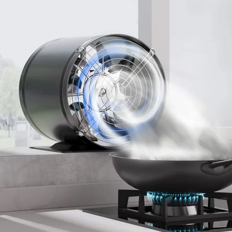 Afzuigventilator Keuken – Stille Wandventilator Rook & Geur Afvoer 4 inch 6 inch – Badkamer Toilet Ventilatie Systeem Afzuigkap Metalen Behuizing | Sansoti