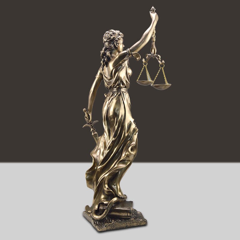 Beeld Godin van Justitia Hars Decoratief Sculptuur Advocaat Kantoor 30cm | Sansoti
