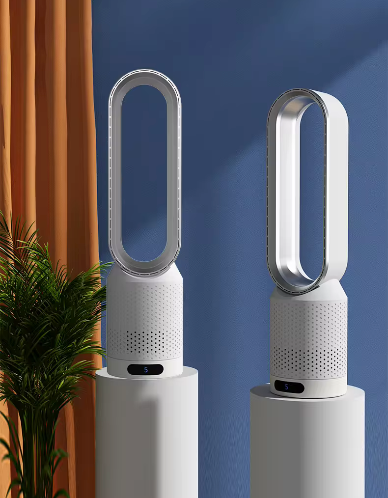 Blattloser Ventilator mit Luftkühlerfunktion und leiser Luftzirkulation für Schlafzimmer und Wohnzimmer | Restfield