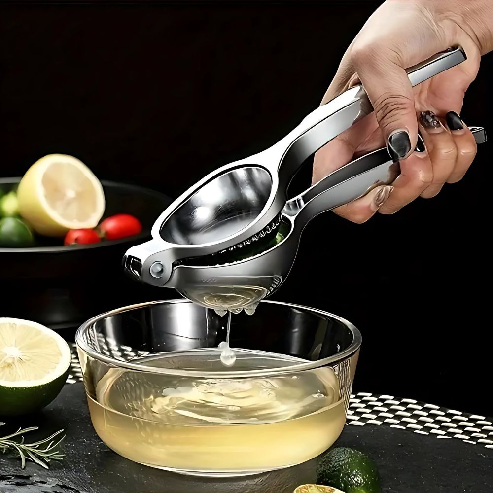 Citruspers RVS 22cm Zilver Handmatig Keuken Citroenpers Limoenpers Ergonomisch Sap Pers Tool Vaatwasmachinebestendig | Sansoti