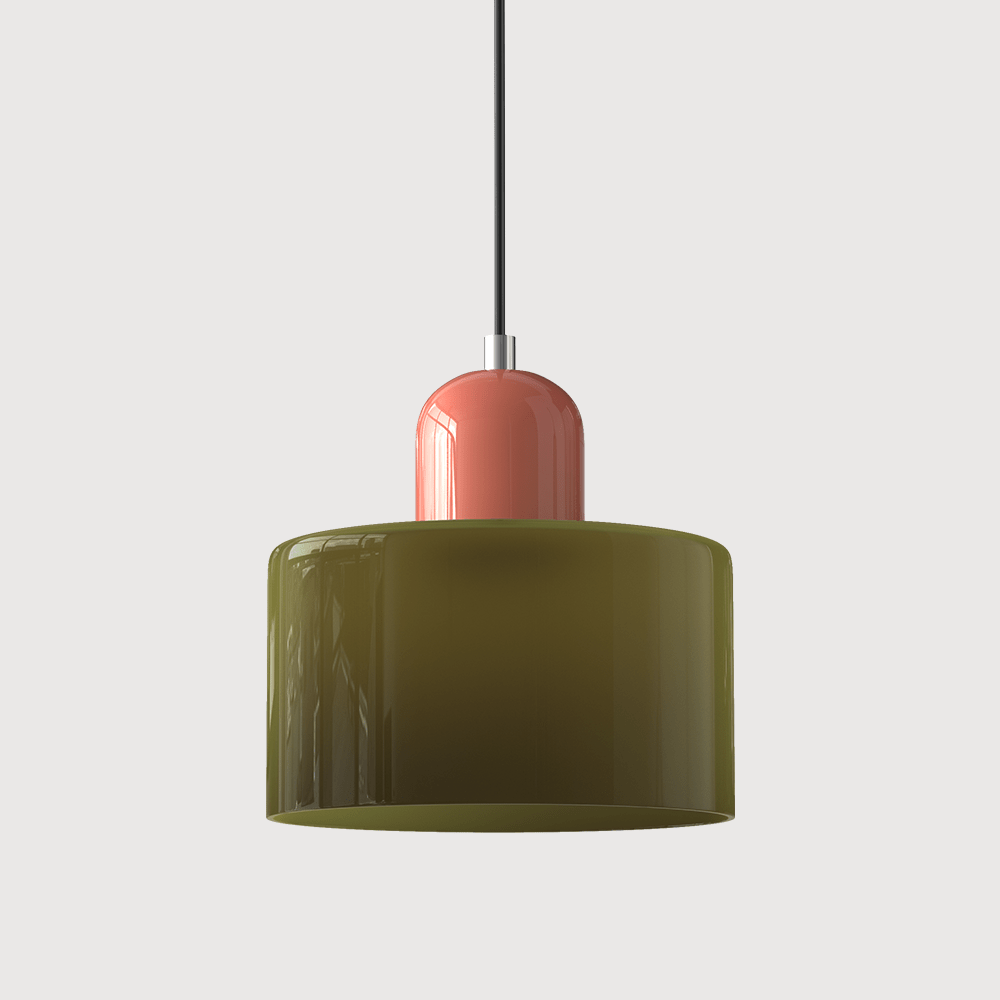 Glass Pendant Lamp Bauhaus Style Handwoven Finish Dining Room Living Room | Sansoti