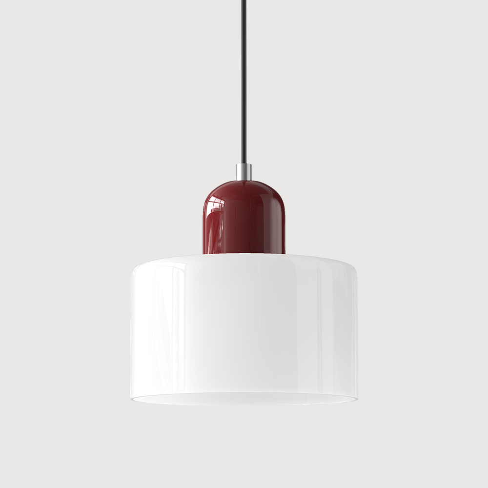 Glass Pendant Lamp Bauhaus Style Handwoven Finish Dining Room Living Room | Sansoti