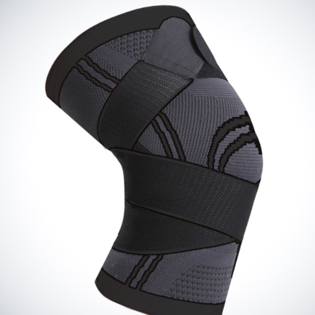 Genouillère en nylon et spandex, compression, soutien du genou, noire, unisexe, pour le sport, la course, le fitness et l’usage quotidien | Sansoti
