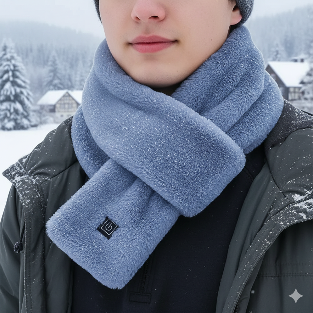 Beheizter Nackenschal mit 3 Temperaturstufen USB-C Wiederaufladbar Unisex Samtweich Winteraccessoire Nacken | Sansoti
