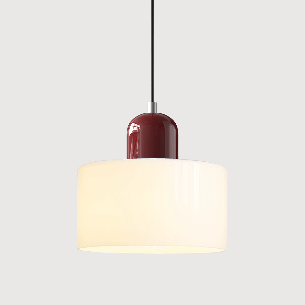 Glass Pendant Lamp Bauhaus Style Handwoven Finish Dining Room Living Room | Sansoti