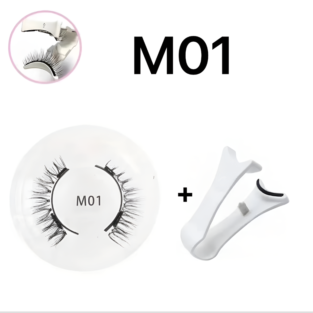 Magnetische Kunstwimpers Set met Pincet - Herbruikbaar - Lijmvrij Aanbrengen - Natuurlijke Look - Valse Wimpers | Sansoti