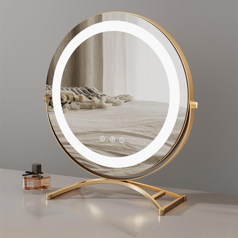 Miroir maquillage éclairage LED rechargeable 40cm pivotant 360° dimmable 3 modes lumière