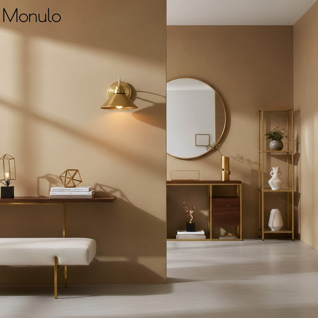 Globe Wandlamp met Gebogen Arm – Moderne Industriële Verlichting voor Badkamer, Slaapkamer en Gang | Sansoti