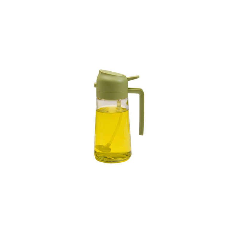 Vaporisateur et distributeur d’huile en verre 2-en-1, flacon à pompe et spray pour vinaigre et sauce soja, dosage en cuisine, huile 470ml | Sansoti