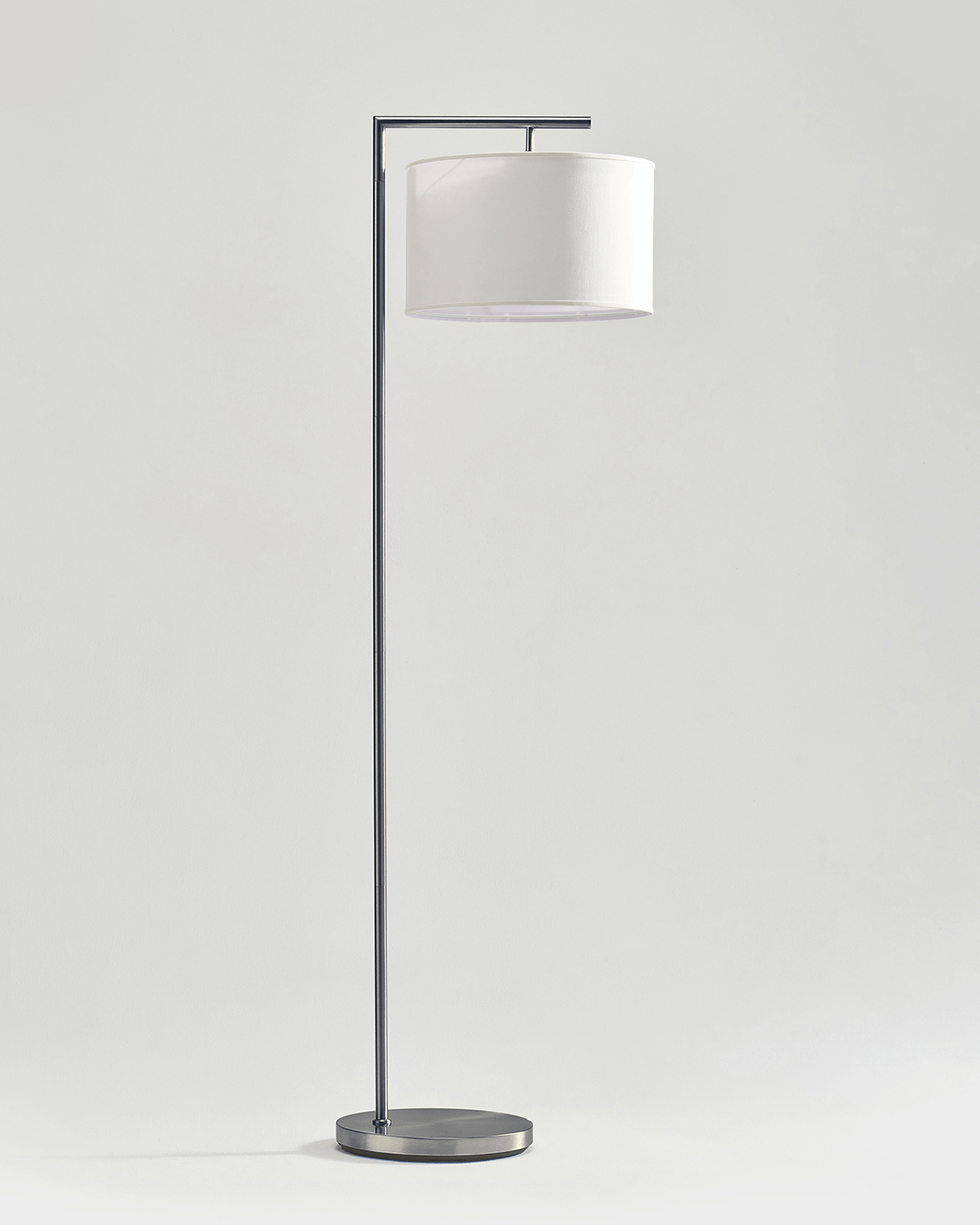 Stehleuchte Modern Mit Stoffschirm 152cm LED Schwarz Messing Nickel | Restfield