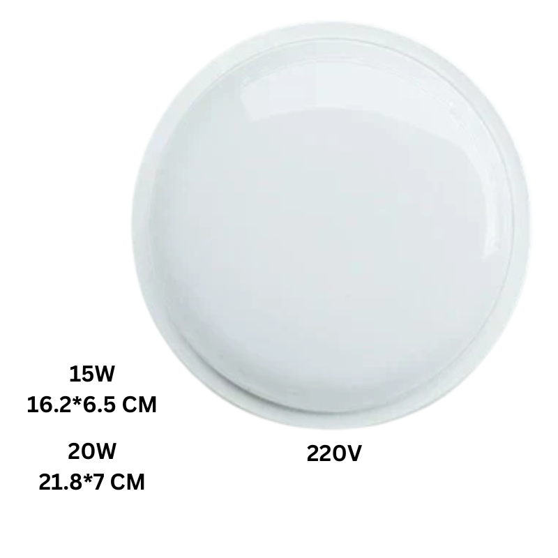 Waterproof Ceiling Lamp LED Round Oval Square for Bathroom Kitchen Balcony with Moisture-Resistant Housing | Sansoti