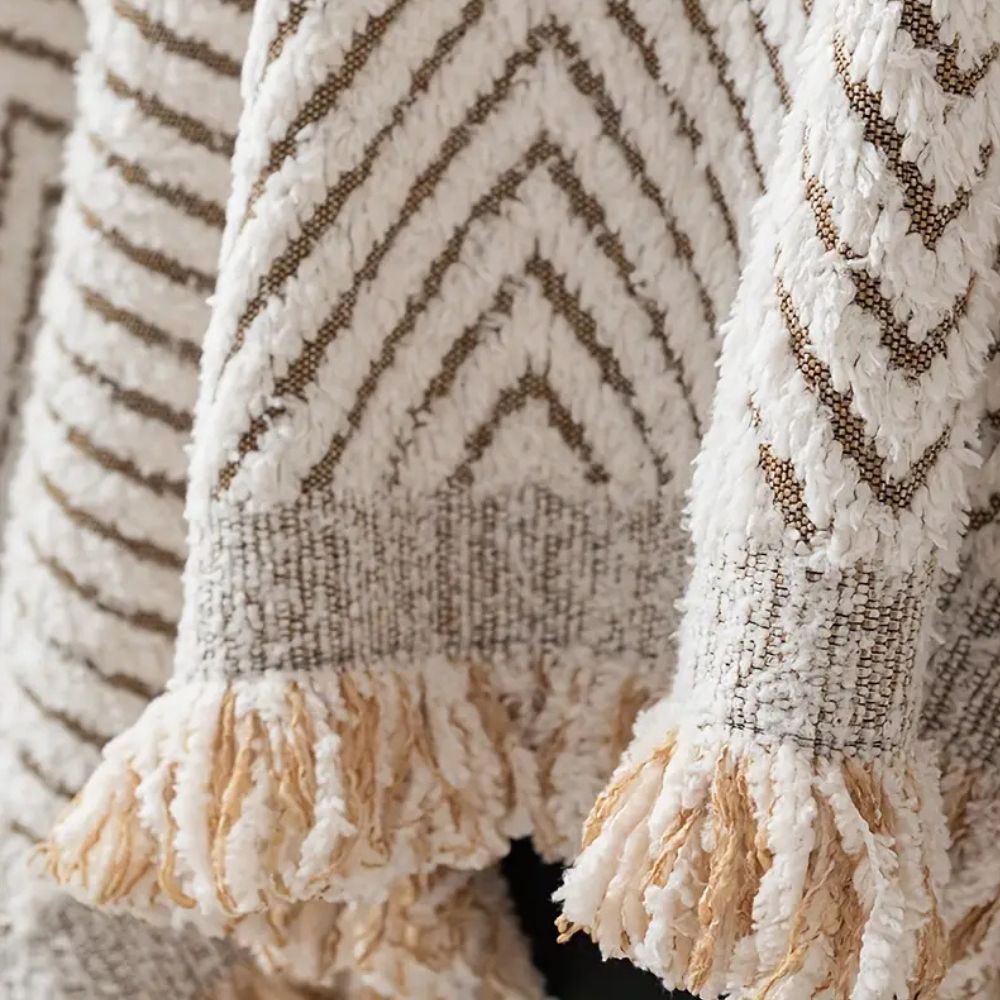 Housse de canapé tissée à motif chevrons – Plaid protecteur pour canapé et fauteuil | Restfield