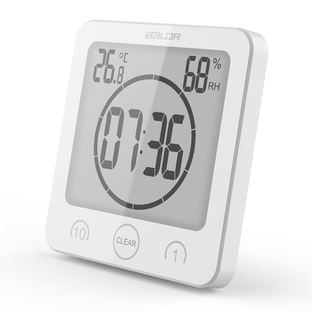 Waterproof Bathroom Clock with Suction Cup 10cm Shower-Resistant Time Display for Damp Spaces Shower Bath Sauna | Sansoti