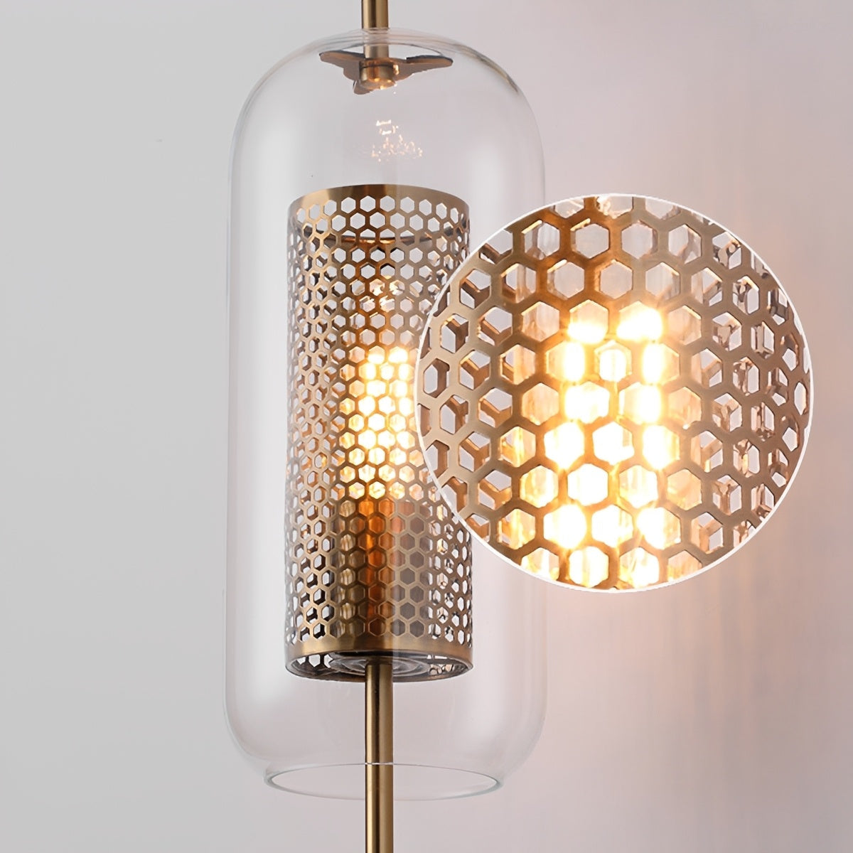 Applique murale industrielle avec abat-jour cylindrique en verre et éclairage LED pour l'entrée, le salon et la chambre | Sansoti
