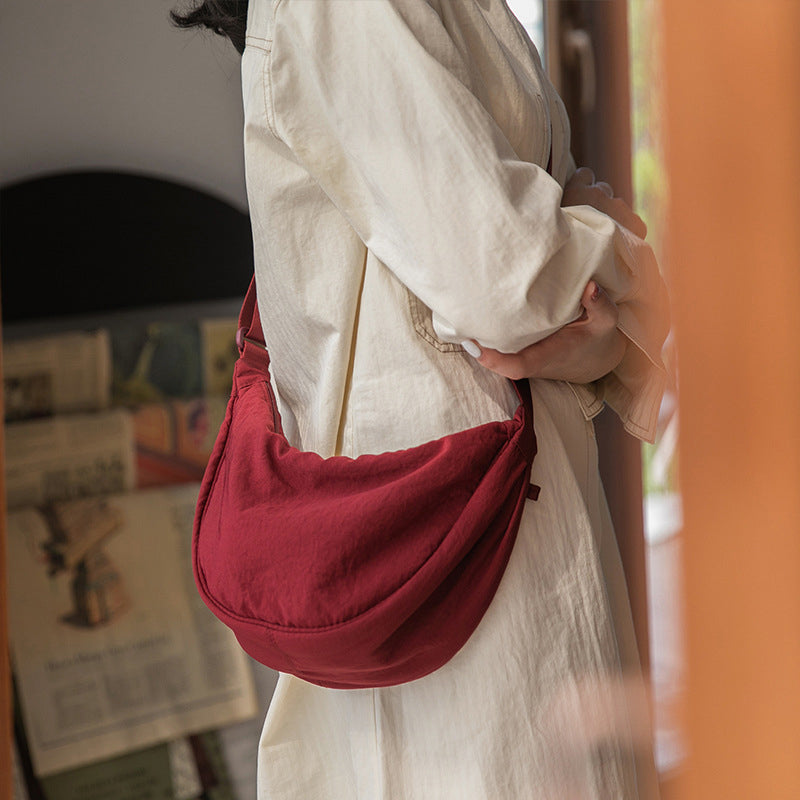 Halve Maan Schoudertas Kunstleer Elegante Damestas Crossbody Handtas Mode Accessoire Casual Dagelijks Gebruik | Sansoti