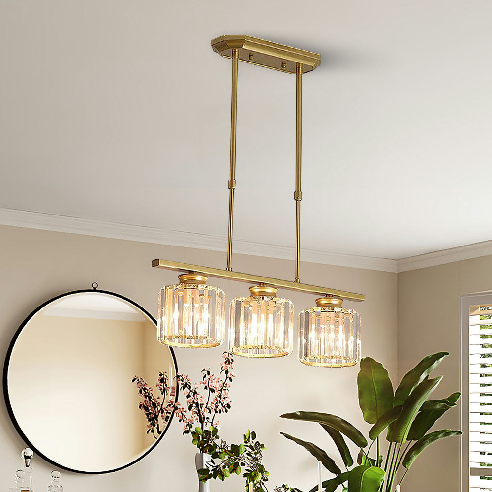 Hanglamp Eettafel Glas Zwart Goud 3 Of 4 Lichts E27 Modern | Sansoti