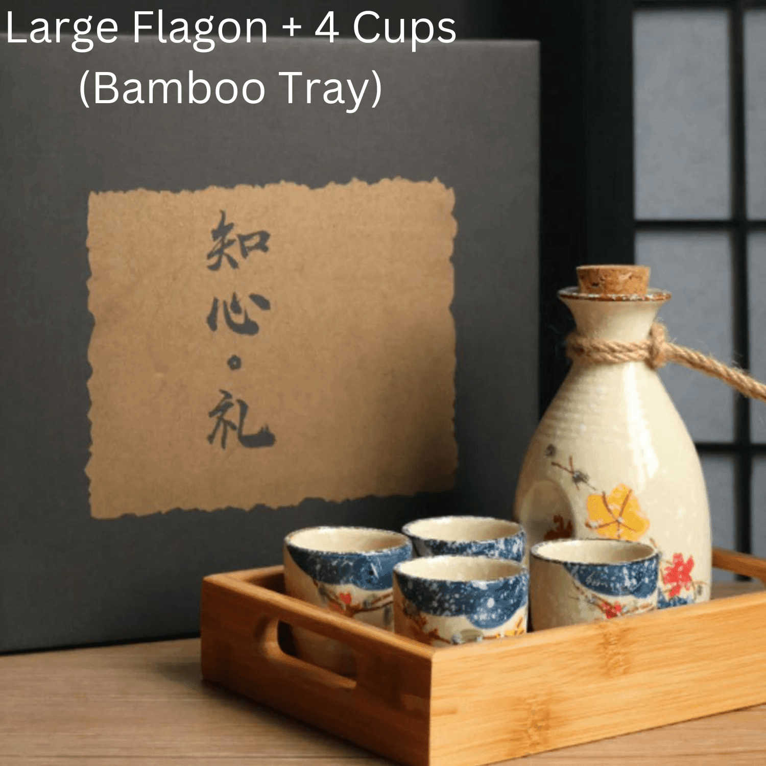 Japans Sakura Sake Serviesset met Karaf en Kopjes – Keramiek met Kersenbloesem Motief | Sansoti