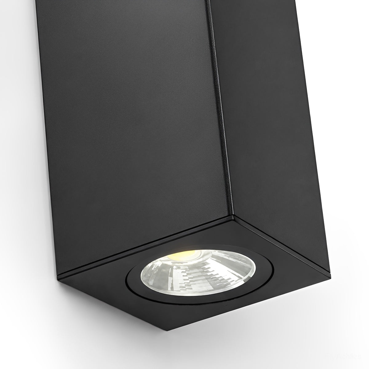 Rectangular outdoor wall light LED waterproof black aluminum outdoor lighting garden light modern facade light | Sansoti