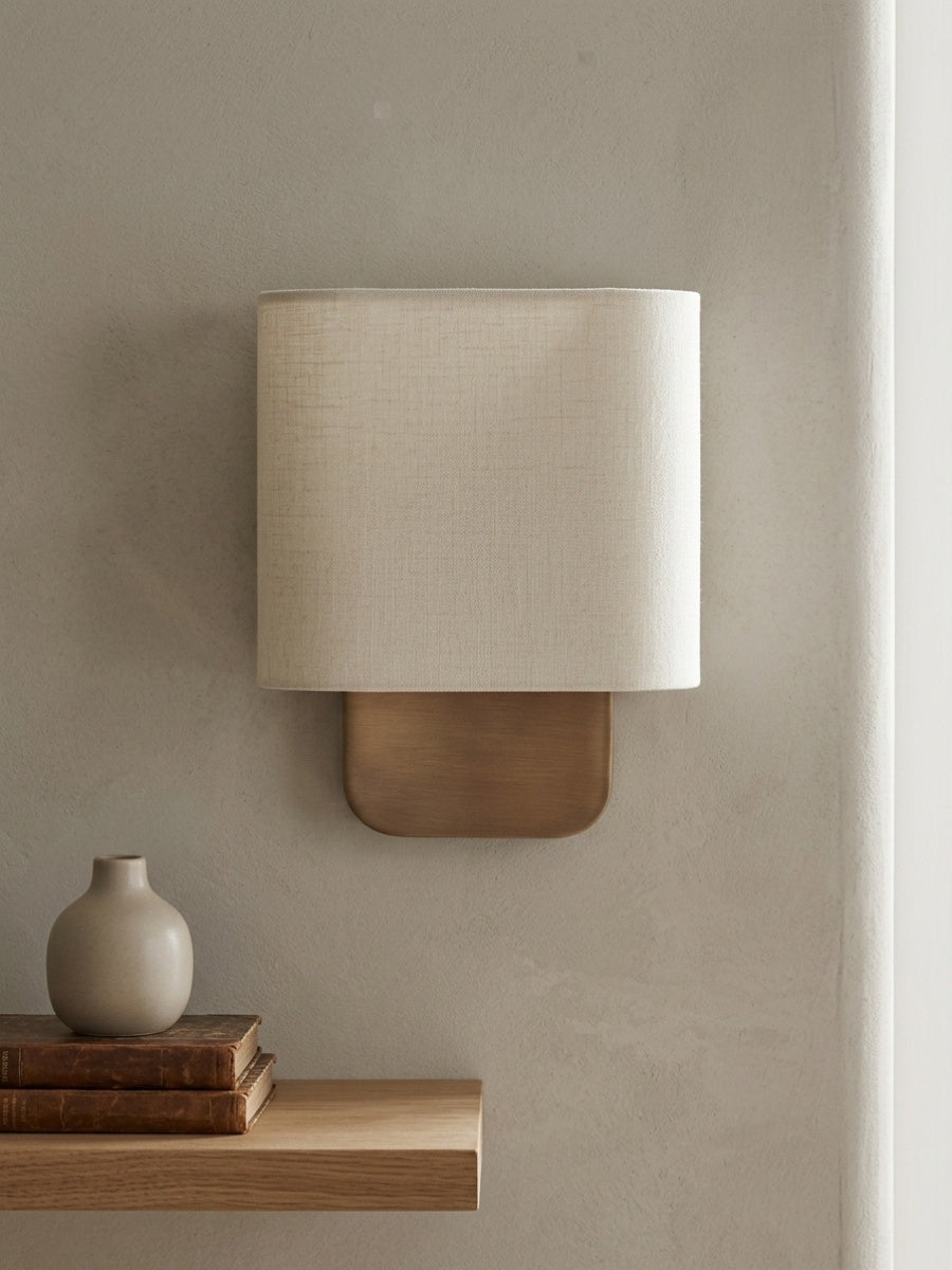 Stoffen Wandlamp met Metalen Fitting voor Leeslicht Slaapkamer | Sansoti