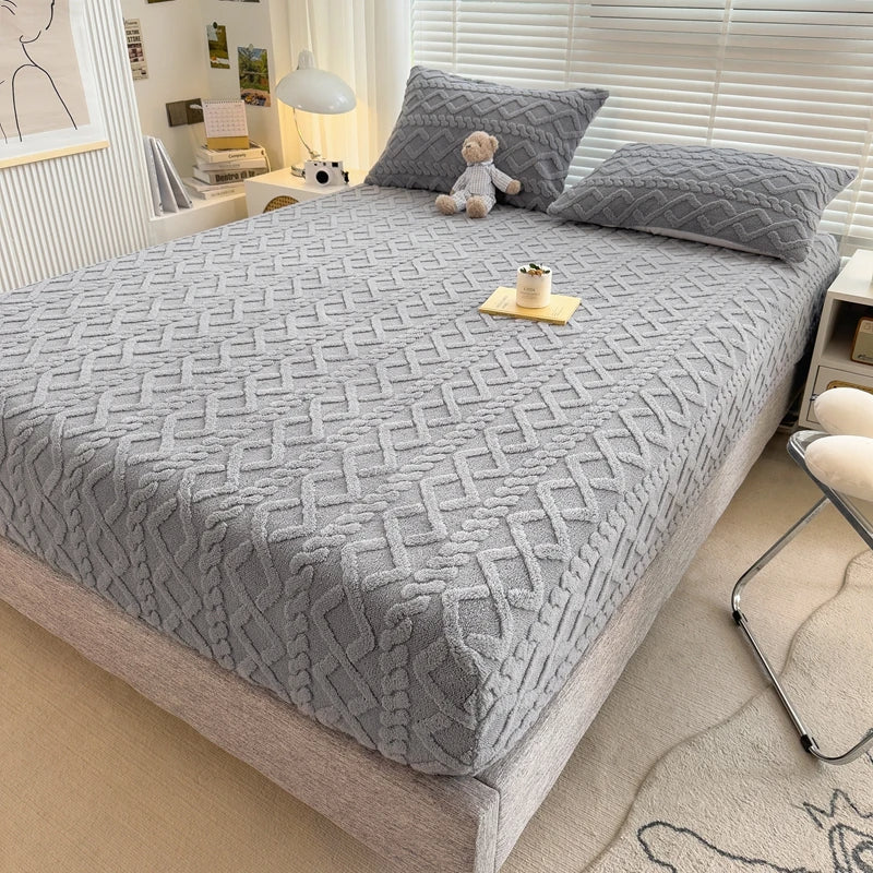 Luxe Dekbedovertrek Set Melkfluweel Zacht Warm Ademend Omkeerbaar Machinewasbaar Duurzaam Tweepersoons Kingsize | Sansoti