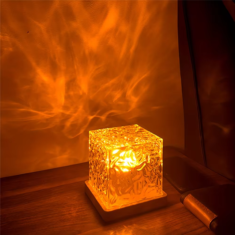 LED Nachtlampje Watergolven Projector met Afstandsbediening voor Slaapkamer Sfeerverlichting Ontspanning | Sansoti