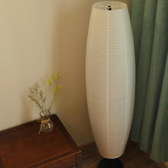 Stehleuchte Reispapier Säule 2xE14 137cm Wohnzimmer Schlafzimmer Skandinavische Stehlampe Weiß Papier Schirm Stimmungslicht | Restfield
