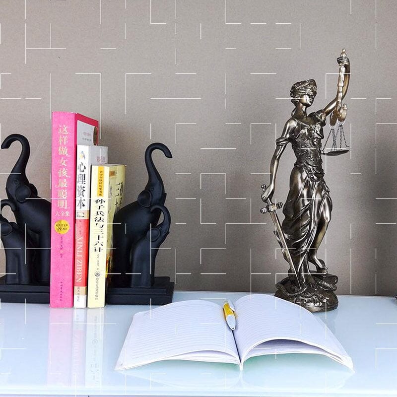 Beeld Godin van Justitia Hars Decoratief Sculptuur Advocaat Kantoor 30cm | Sansoti