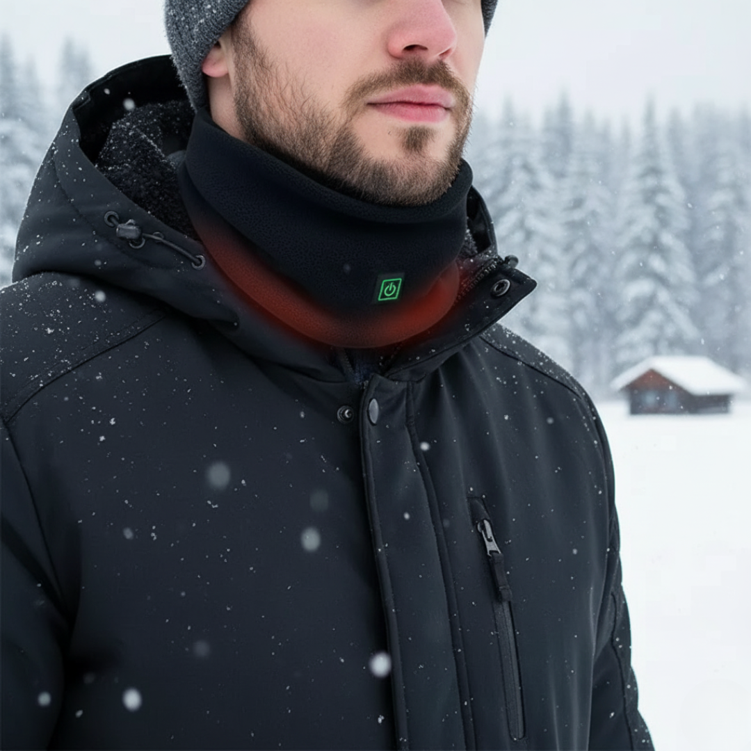 Beheizbarer Nackenschal mit USB-C-Anschluss, 3 Temperaturstufen für Wärmebehandlung und Erwärmung von Nacken und Schulter | Sansoti