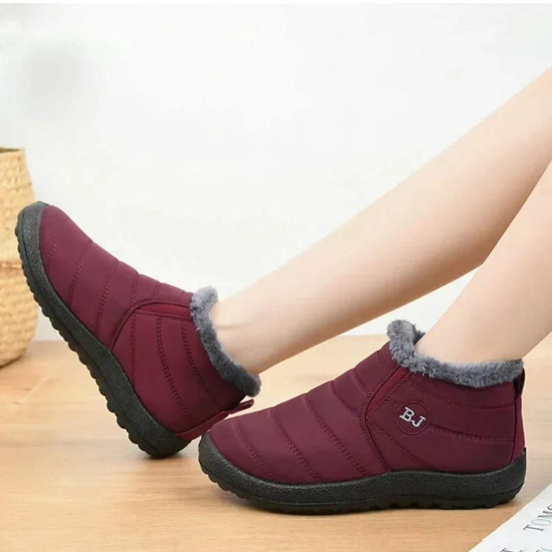 Wasserdichte Winterstiefel für Damen mit warmem Futter und rutschfester Sohle für Schnee, Kälte, Spaziergänge und Winterwetter | Sansoti