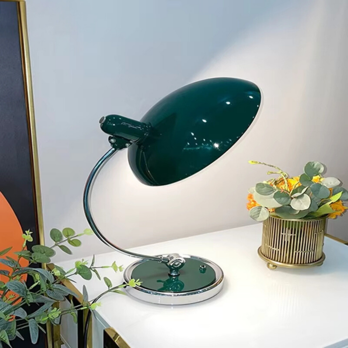 Metal Table Lamp Arch-Shaped 3 Color Temperatures Adjustable 35cm Reading Lamp Desk Bedroom Study Dimmable | Sansoti