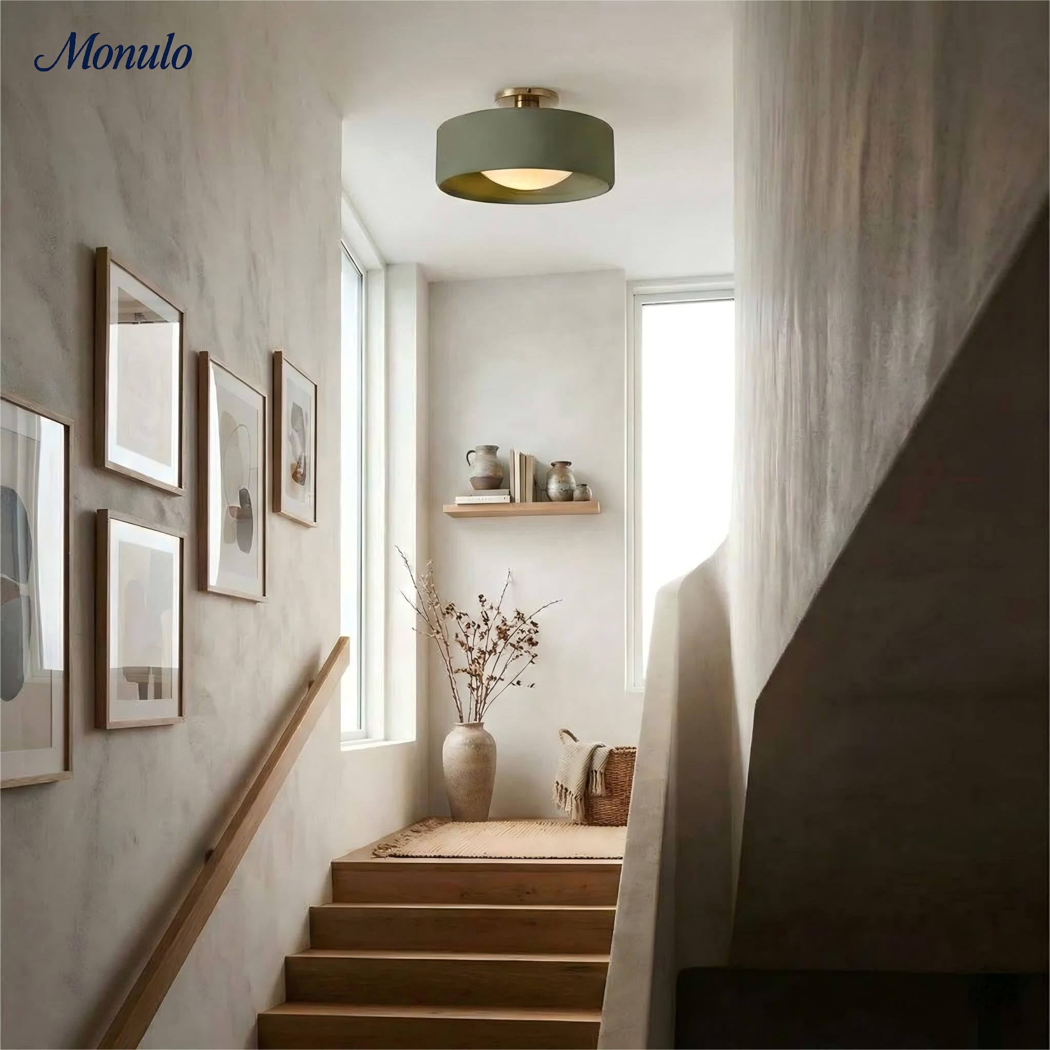 Porseleinen Plafondlamp met Strakke Montage – Moderne Lage Profiellamp Keramiek Opbouwverlichting | Sansoti