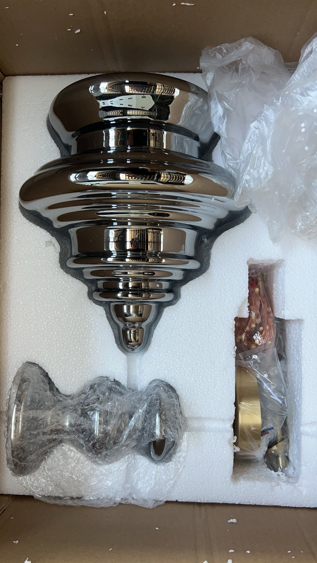 Grijze glazen hanglamp met sterrenhemel-effect voor eetkamer, bar of keukeneiland | Sansoti
