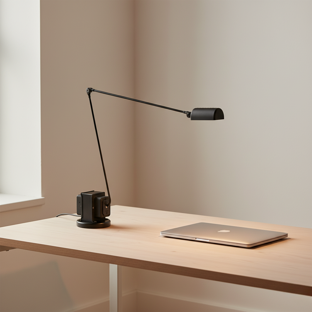 Adjustable LED Desk Lamp with Articulated Arm Black White Red Yellow Nickel Dimmable Table Lighting Work Lamp | Sansoti