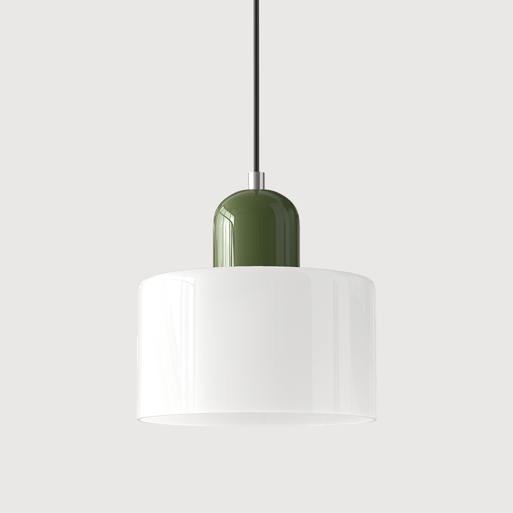 Glass Pendant Lamp Bauhaus Style Handwoven Finish Dining Room Living Room | Sansoti