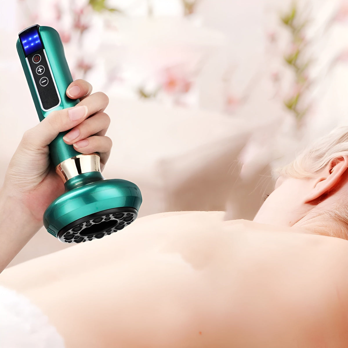 Cordless Massage Device with Suction Function, Heat, ABS and 1800mAh Battery for Back, Shoulders, Legs and Neck Muscles | Sansoti