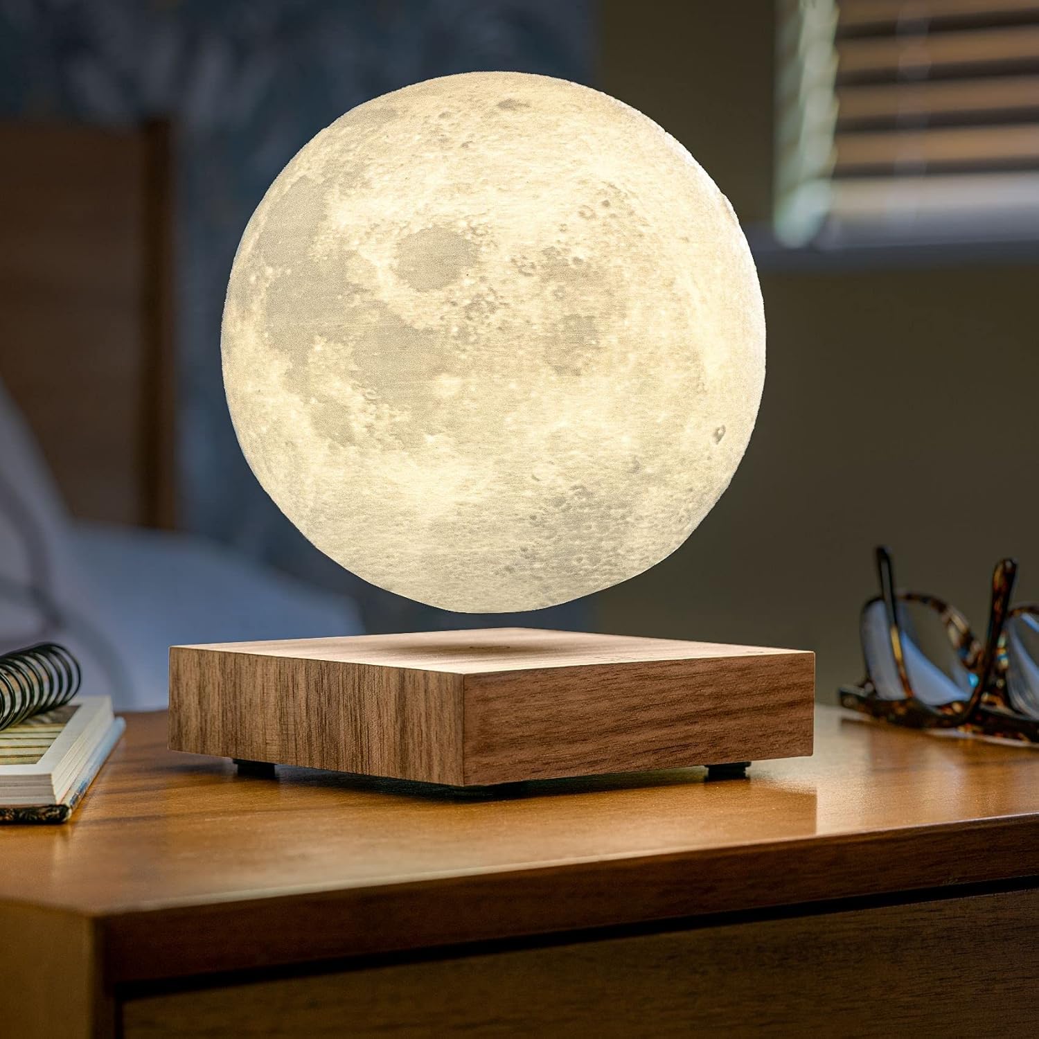 Zwevende Maanlamp met Magnetische Levitatie en 3D-Print Oppervlak 15cm | Sansoti