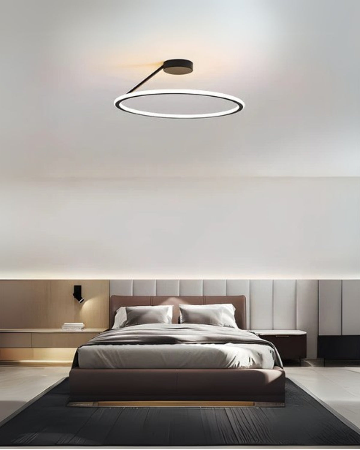 Moderne Plafondlamp Ring Minimalistisch Design Zwart Wit Goud S M L Dimbaar LED Sfeerverlichting Woonkamer Slaapkamer Eetkamer Scandinavische Stijl | Sansoti