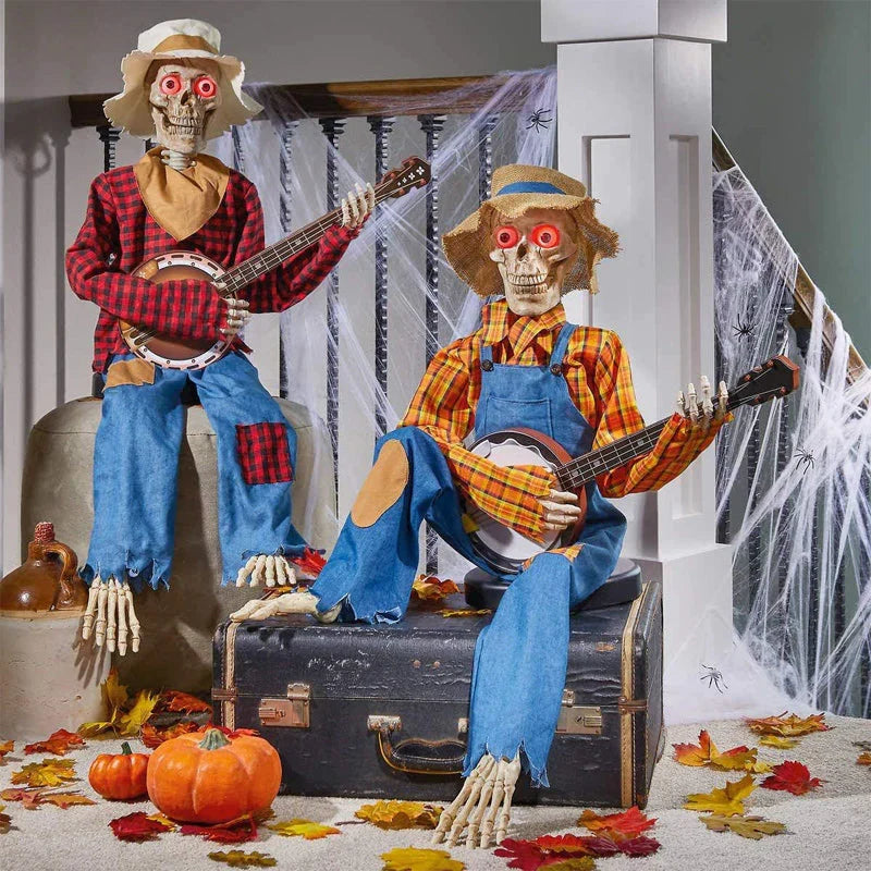 Geanimeerde Skeletfiguren met Bewegingssensor Geluid en Muziek voor Halloween Feest Decoratie Thema Party | Sansoti