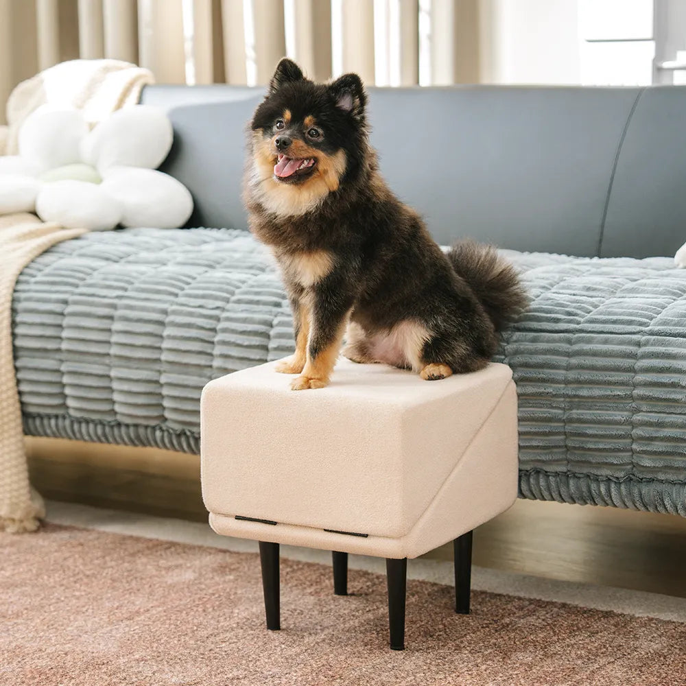 Opvouwbare Hondentrap & Kruk met Antislip Treden – Veilige Klimhulp voor Kleine Huisdieren & Puppy's | Sansoti