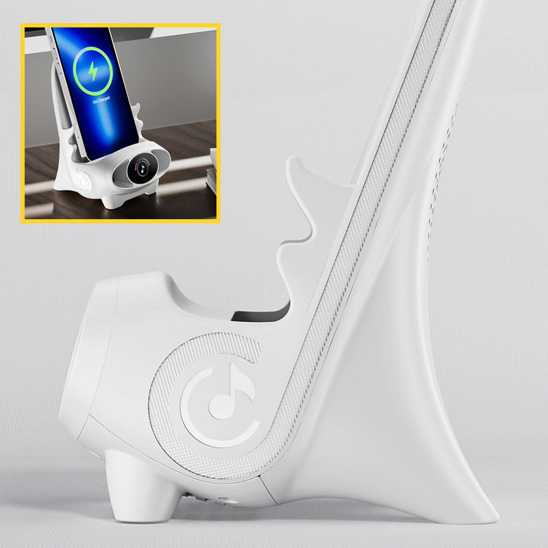 Chargeur de téléphone sans fil avec support en forme de chaise, amplificateur de son, fonction de support, recharge de smartphone, support de bureau | Sansoti