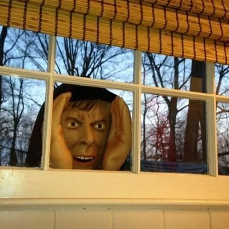 Halloween Raamdecoratie Glurende Ogen met Enge Silhouetten voor Griezelfeest Spookhuis Horror Themafeest | Sansoti