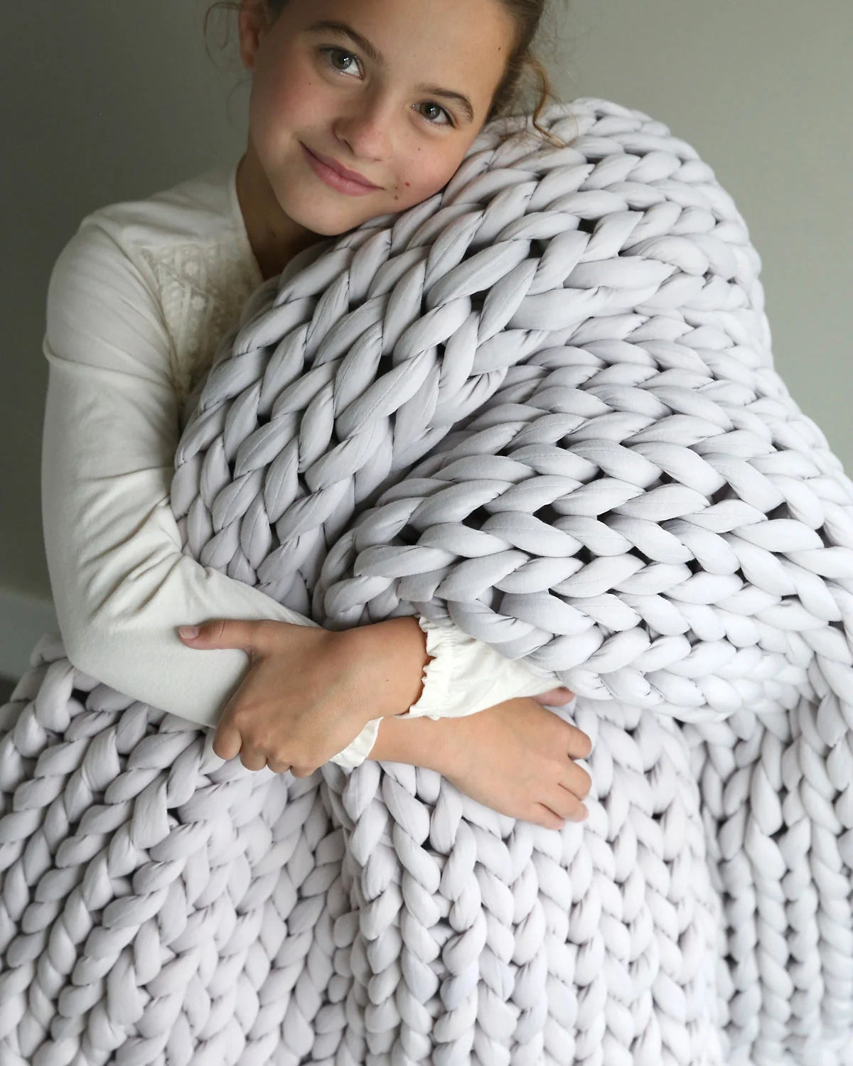 Handgebreid Chunky Plaid – Dik Gebreide Deken in Zachte Chenille voor Bank en Bed | Sansoti