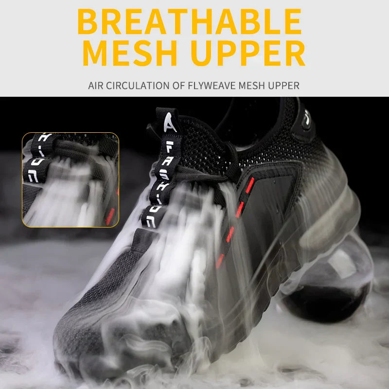 Veiligheidsschoenen met Stalen Neus Ultralight Antislip Werkschoenen Ademend voor Bouw Magazijn Industrie | Sansoti
