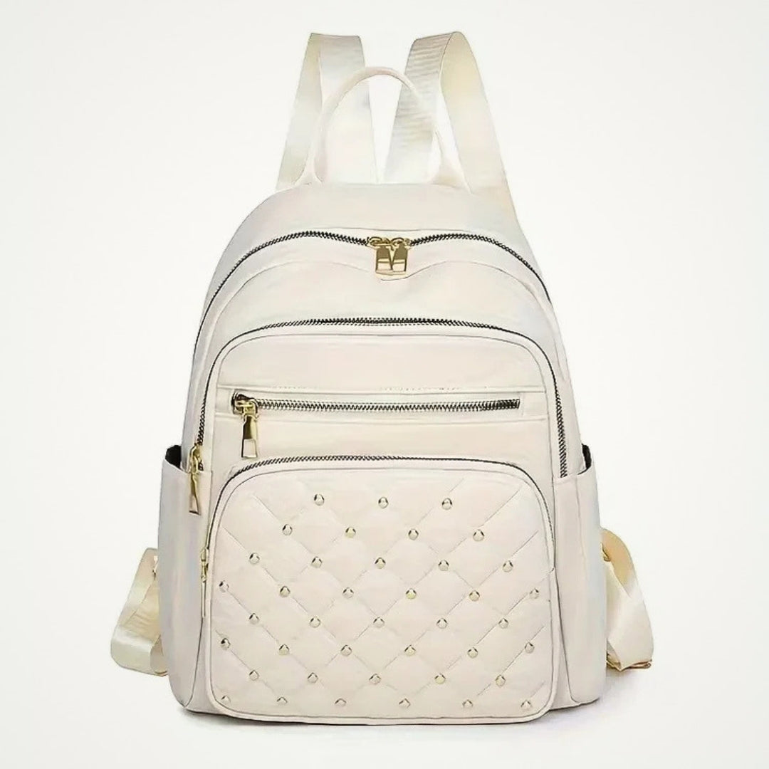 Quilted Backpack with Multiple Compartments Adjustable for Everyday Use School Work Travel Comfortable | Sansoti
