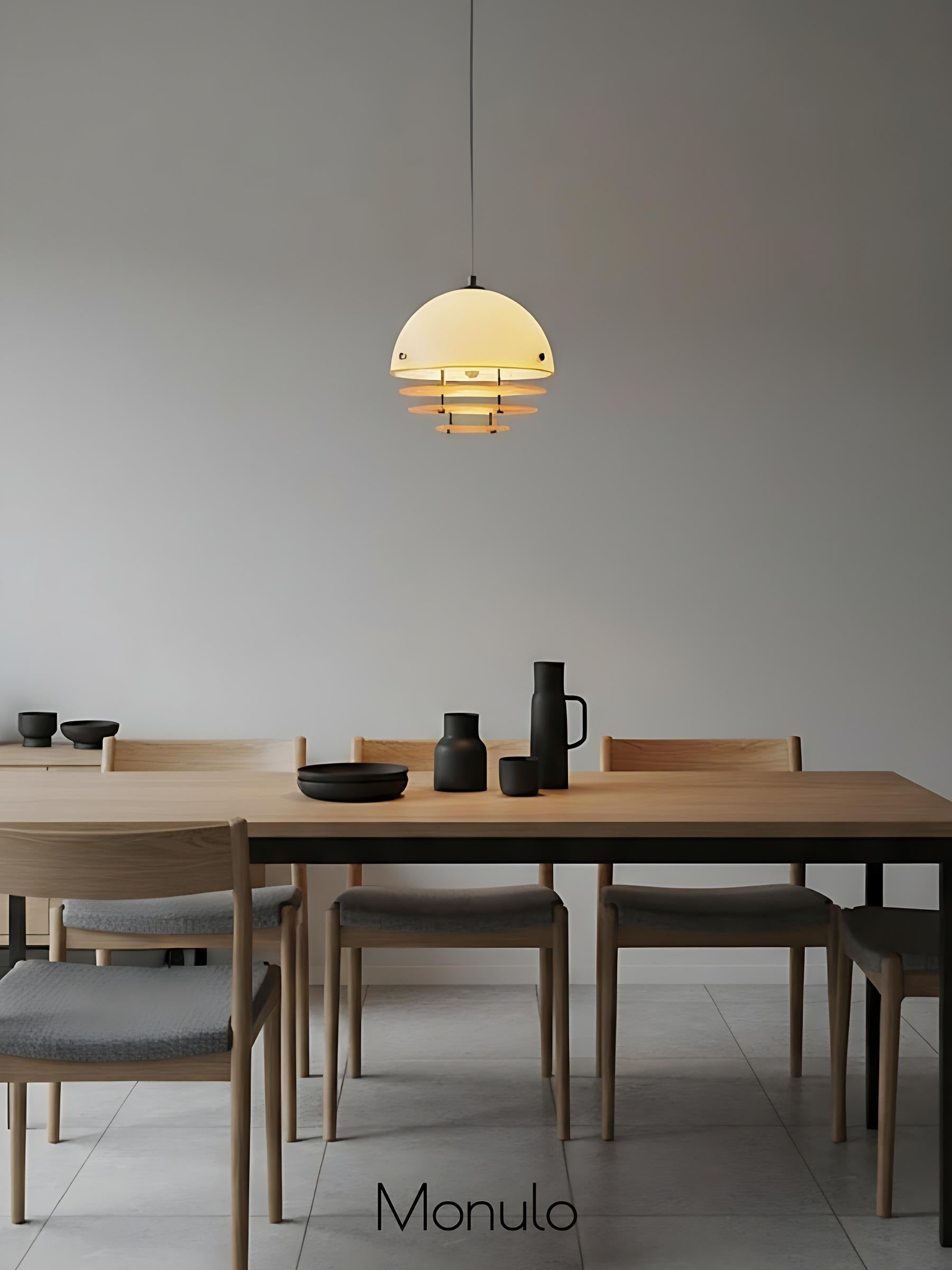 Stijlvolle Hanglamp Bauhaus Design Oranje-Wit Sfeerverlichting voor Moderne Interieurs | Sansoti