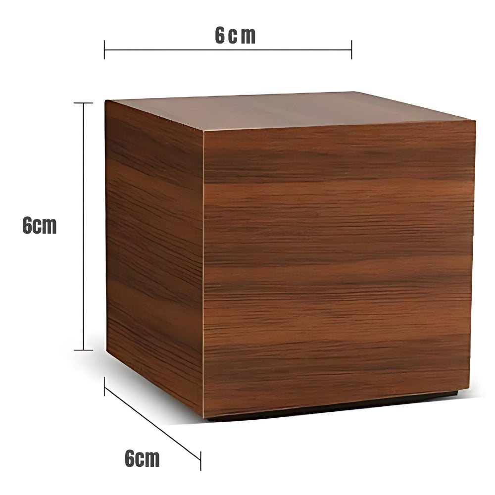 Digitale LED Wekker Kubus met Temperatuur Display Hout Finish | Sansoti