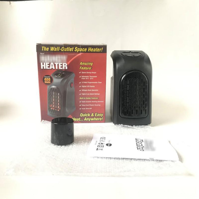Compact Plug-in Heater 400W Digital Temperature Control Timer Room Heating Energy-efficient Bedroom | Sansoti